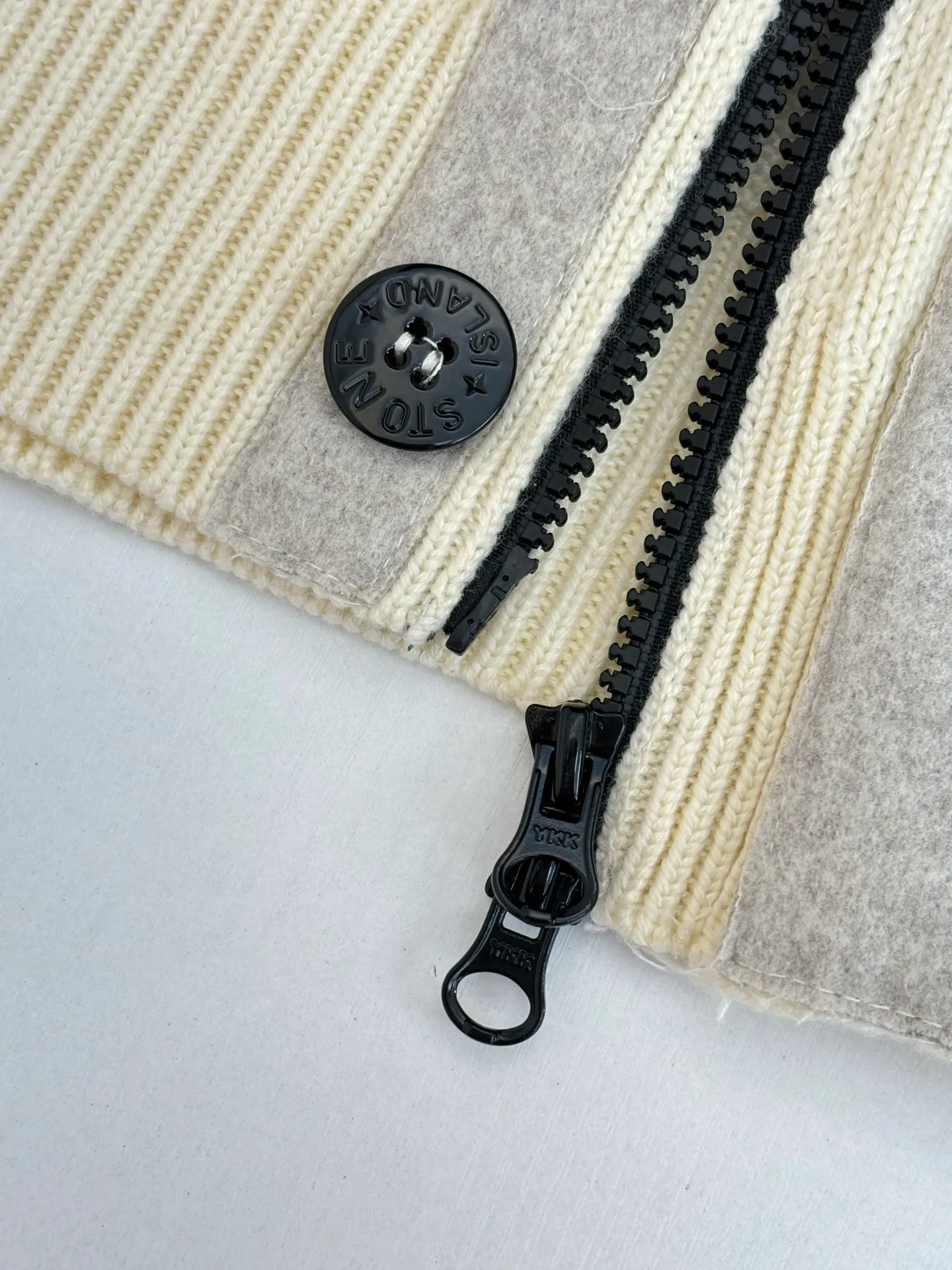 P610 Stone Island*/stone island wool knitted patchwork zipper cardigan jacket Size: S/M/L